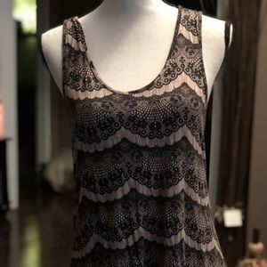 Pale Pink & Black Tank